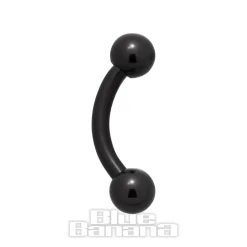 Blue Banana Black Titanium Curved Barbell (Black)