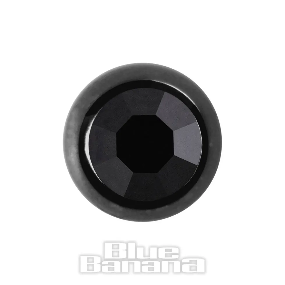 Blue Banana Black Titanium 3mm Jewelled Ball (Black)