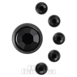 Blue Banana Black Titanium 3mm Jewelled Ball (Black)
