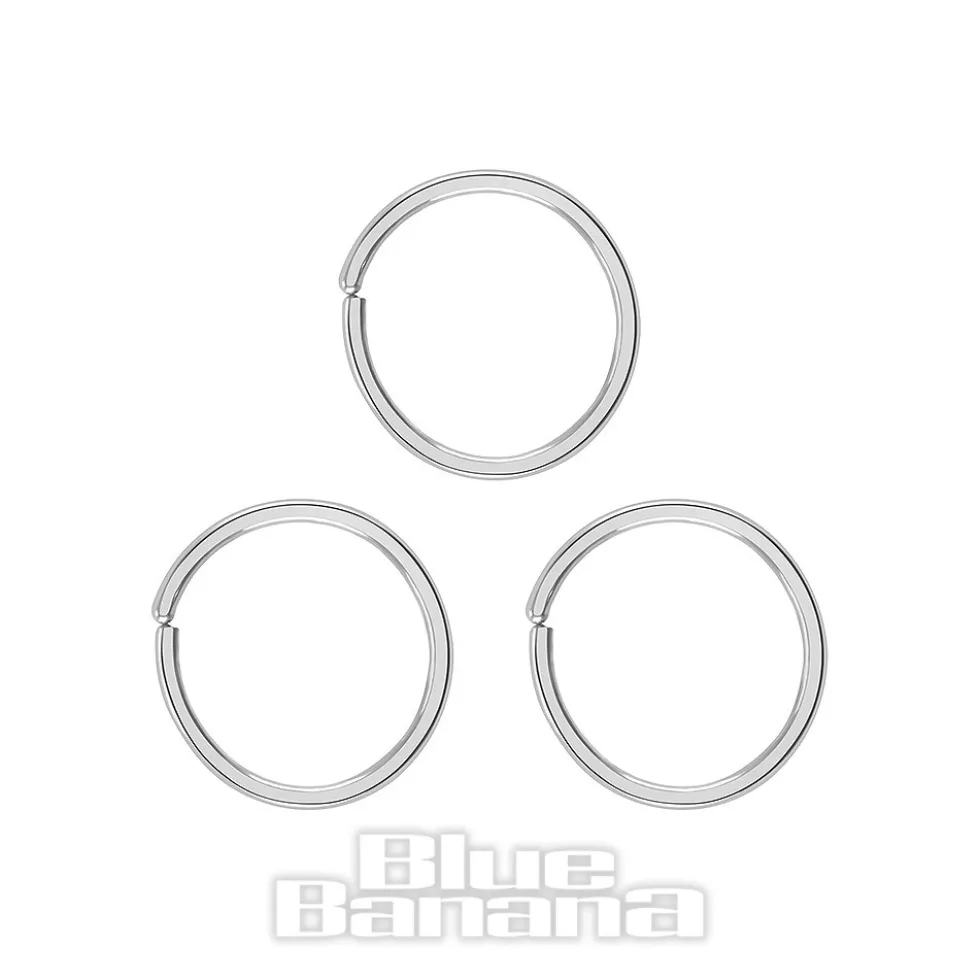 Blue Banana Box 3 Nose Ring Set (Silver)