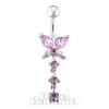 Blue Banana Butterfly Navel Bar (Rose)