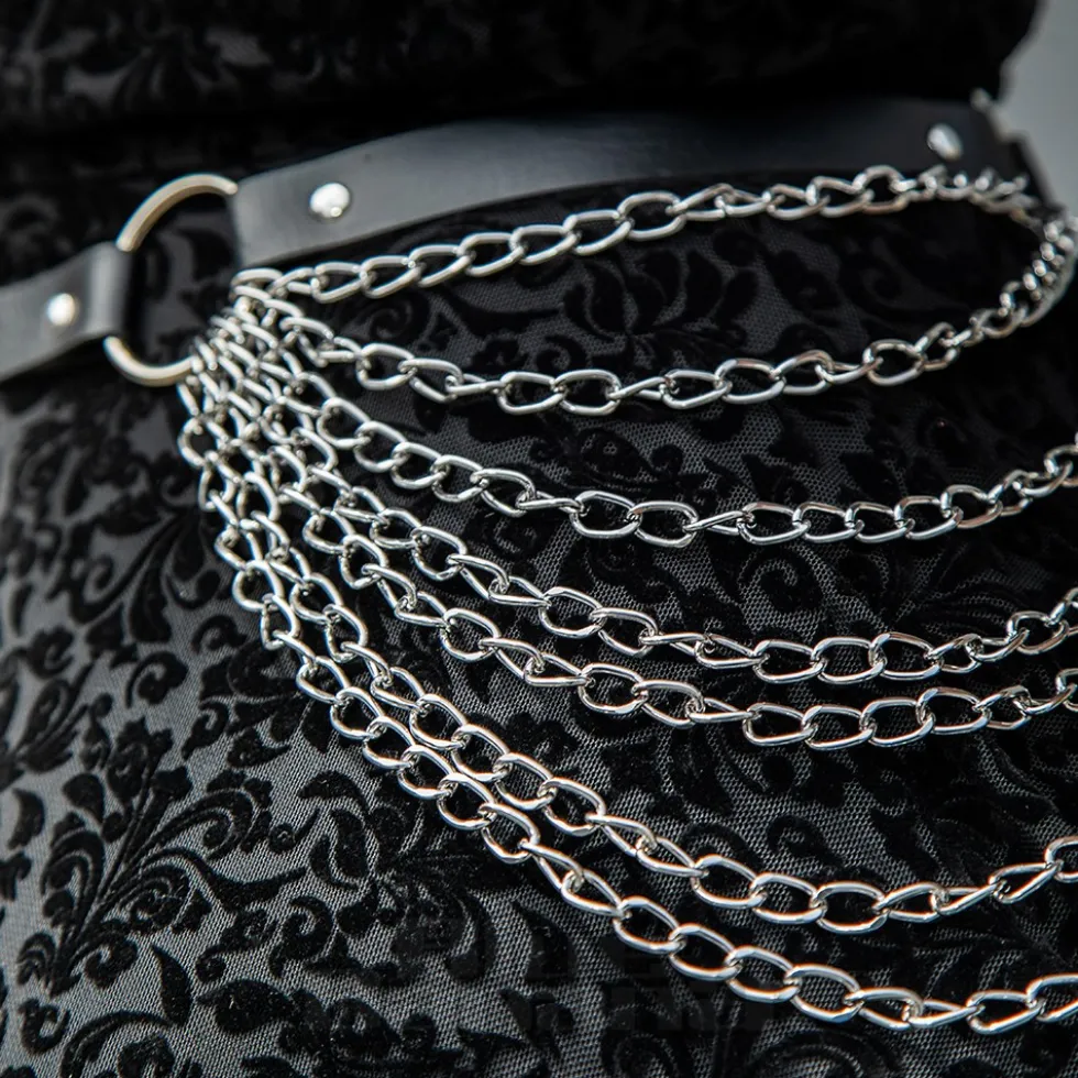 Blue Banana 7 Chain Belt (Black)