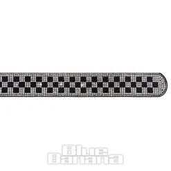 Blue Banana Checkerboard Crystal Belt (Black/White)