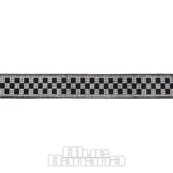 Blue Banana Checkerboard Crystal Belt (Black/White)