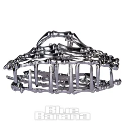 Blue Banana Claw Skeleton Hand Hair Clip (Black)