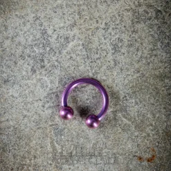 Blue Banana Coloured Titanium 1.6mm Circular Barbell (Purple)