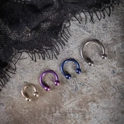 Blue Banana Coloured Titanium 1.6mm Circular Barbell (Purple)