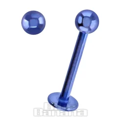 Blue Banana Coloured Titanium 1.2mm Labret (Blue)