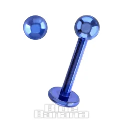 Blue Banana Coloured Titanium 1.2mm Labret (Blue)