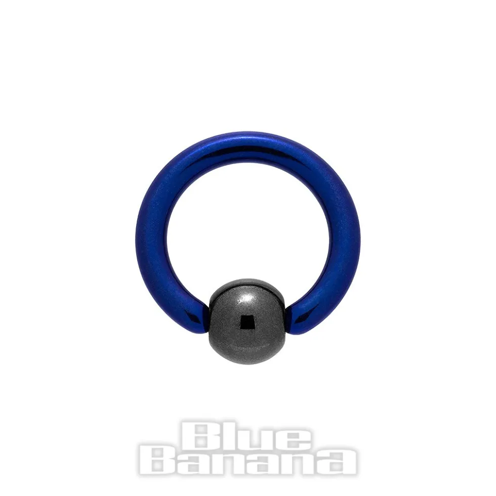 Blue Banana Coloured Titanium 1.6mm BCR (Blue/Black)