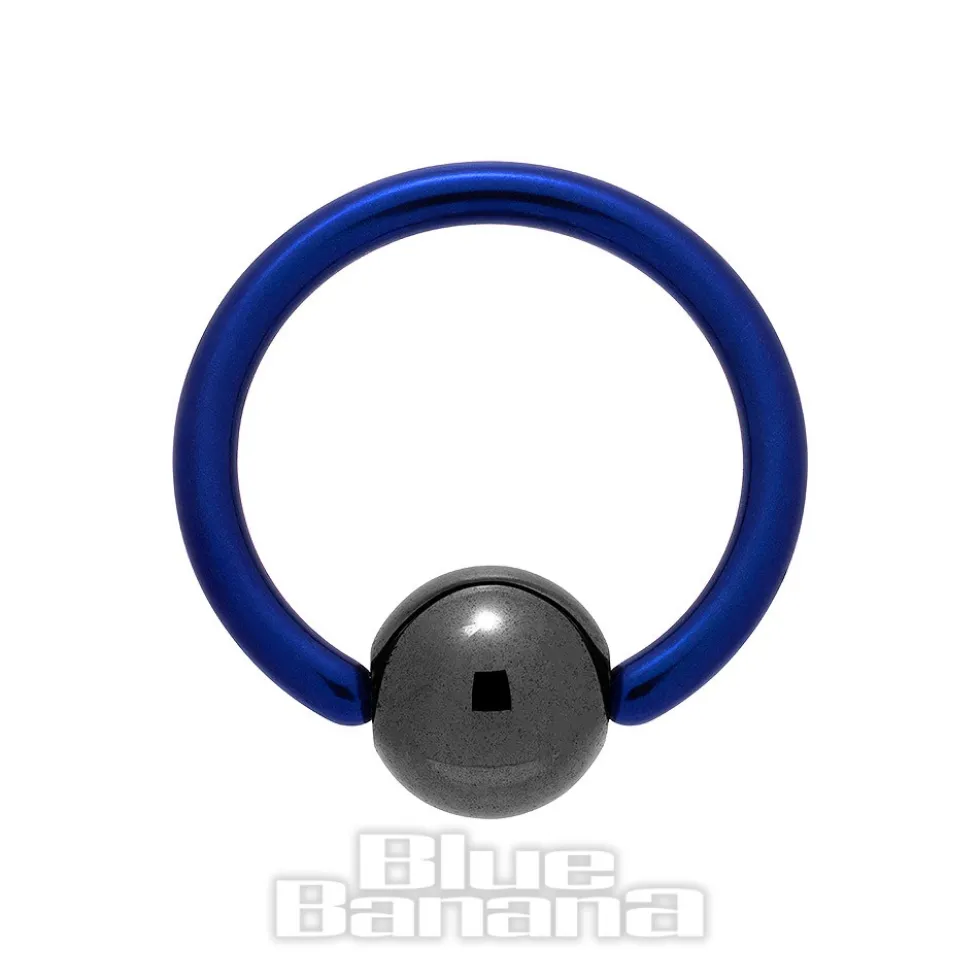 Blue Banana Coloured Titanium 1.6mm BCR (Blue/Black)