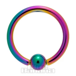 Blue Banana Coloured Titanium 1.6mm BCR (Rainbow)