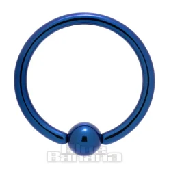 Blue Banana Coloured Titanium BCR (Dark Blue)
