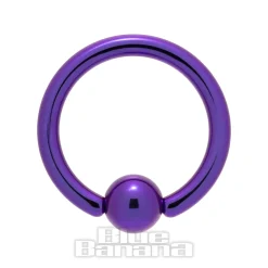 Blue Banana Coloured Titanium BCR (Purple)