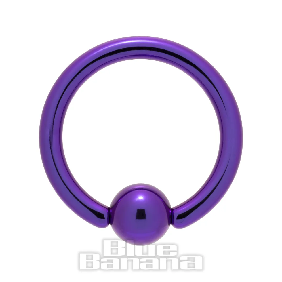 Blue Banana Coloured Titanium BCR (Purple)