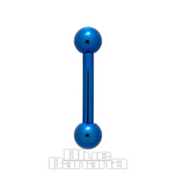Blue Banana Coloured Titanium 1.6mm Barbell (Blue)