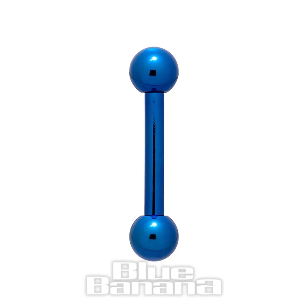 Blue Banana Coloured Titanium 1.6mm Barbell (Blue)