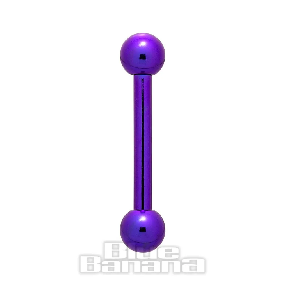 Blue Banana Coloured Titanium 1.6mm Barbell (Purple)