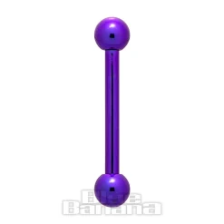 Blue Banana Coloured Titanium 1.6mm Barbell (Purple)