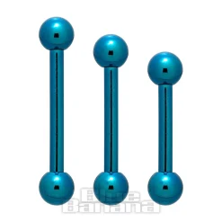 Blue Banana Coloured Titanium 1.6mm Barbell (Teal)