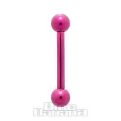 Blue Banana Coloured Titanium 1.6mm Barbell (Fuchsia)