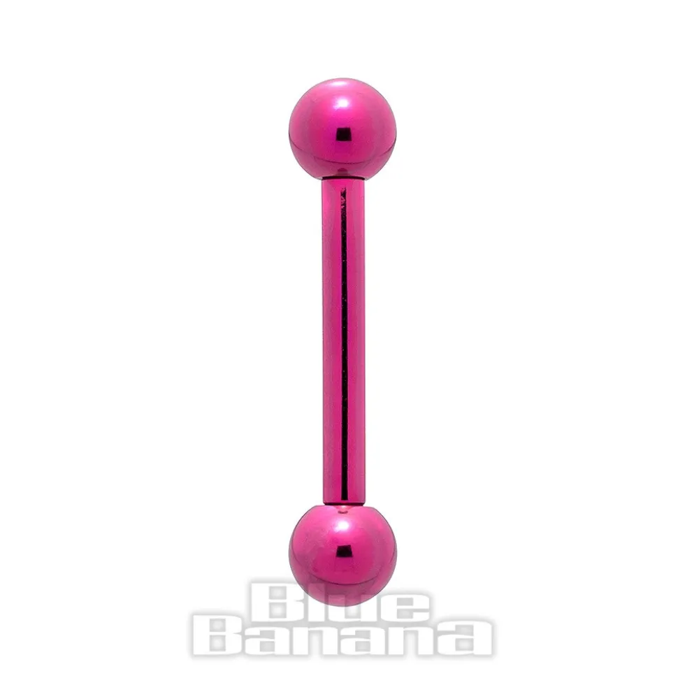 Blue Banana Coloured Titanium 1.6mm Barbell (Fuchsia)