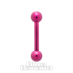 Blue Banana Coloured Titanium 1.6mm Barbell (Fuchsia)