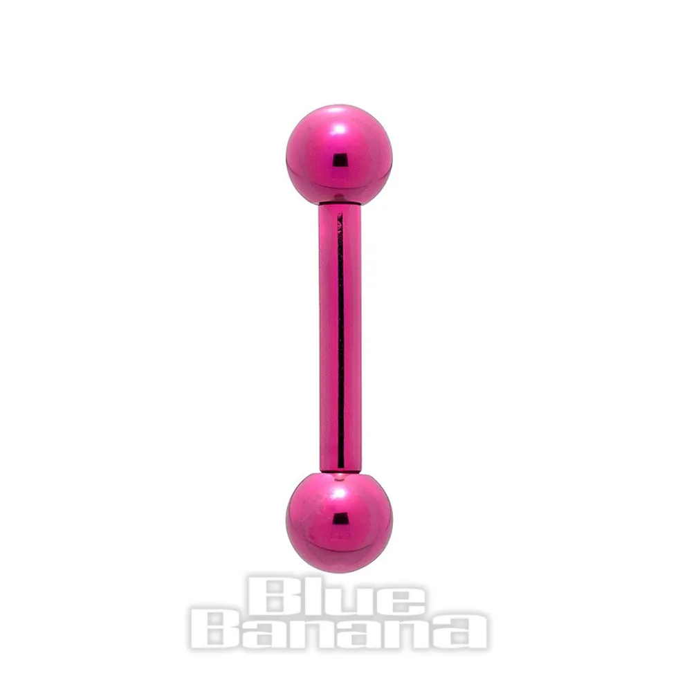 Blue Banana Coloured Titanium 1.6mm Barbell (Fuchsia)