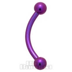 Blue Banana Coloured Titanium Curved Barbell (Purple)