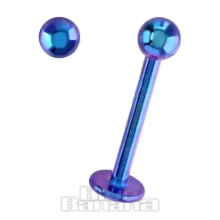 Blue Banana Coloured Titanium 1.2mm Labret (Teal)