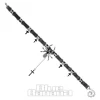 Blue Banana Crosses & Spiders Choker (Black/Siver)