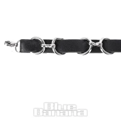 Blue Banana Crosses & Spiders Choker (Black/Siver)