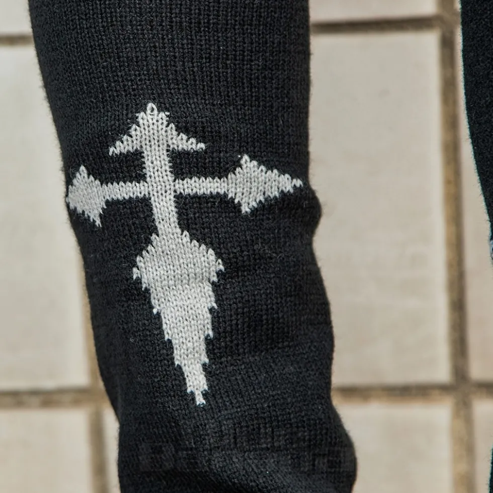 Blue Banana Cross Legwarmers (Grey)