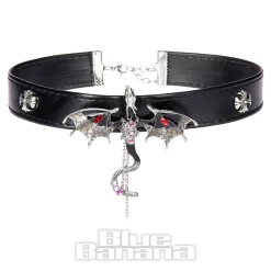 Blue Banana Dragon Choker (Silver)