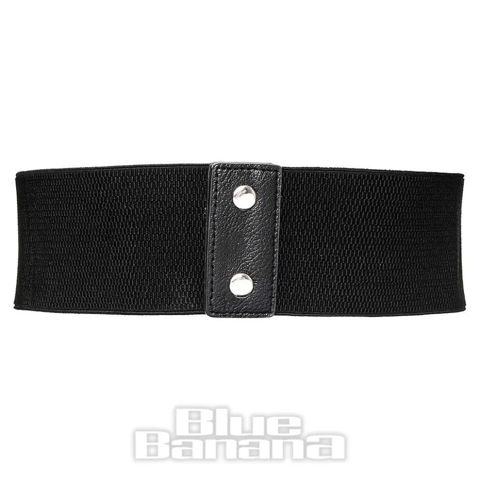 Blue Banana Elastic Bow Belt (Black)