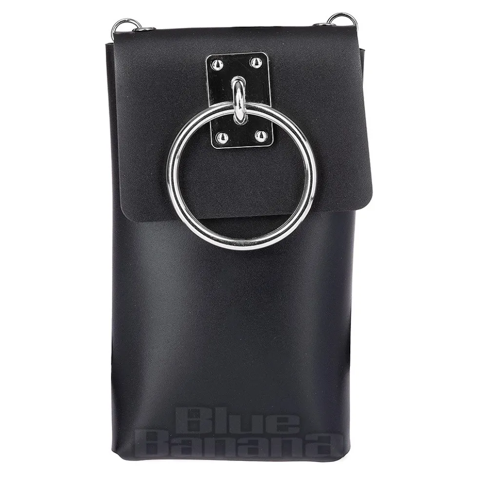 Blue Banana Faux Leather Ring Bag (Black)