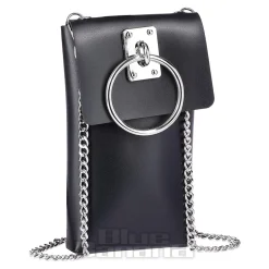 Blue Banana Faux Leather Ring Bag (Black)