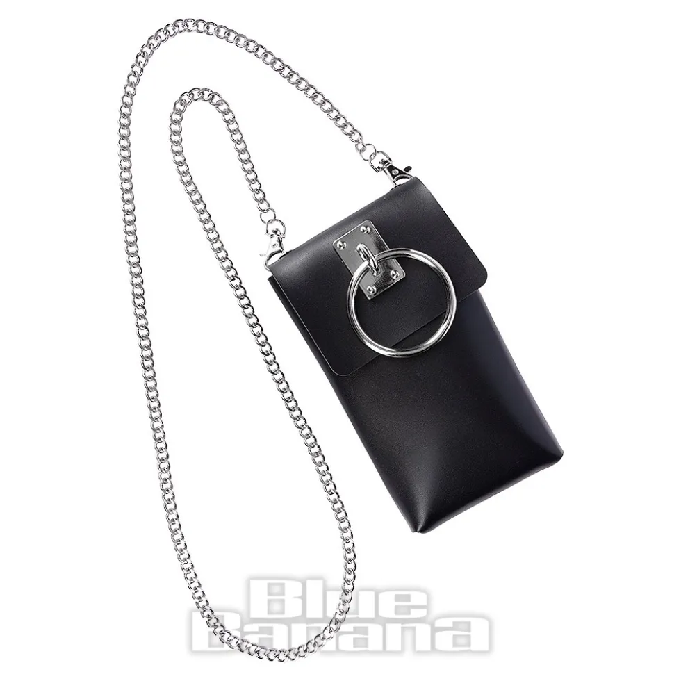 Blue Banana Faux Leather Ring Bag (Black)