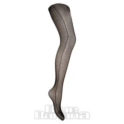 Blue Banana Fishnet And Seam Tights (Black)