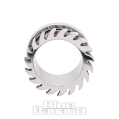 Blue Banana Flames 4-14mm Steel Tunnel (Silver)