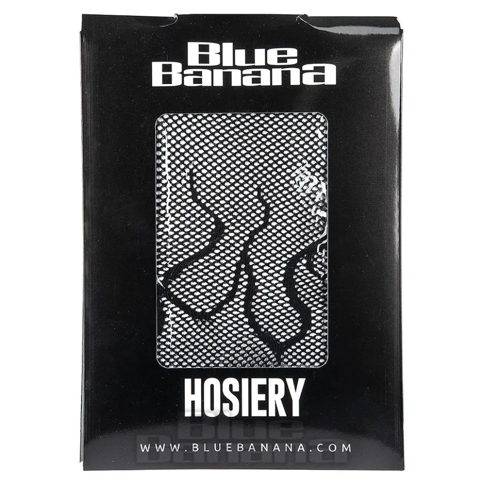 Blue Banana Flames Tights (Black)