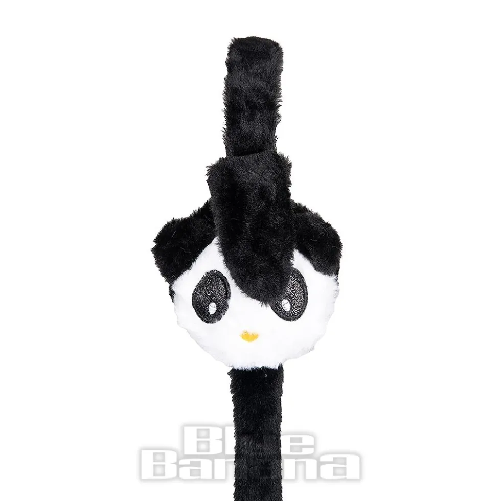 Blue Banana Flipping Ears Panda Headband (Black/White)