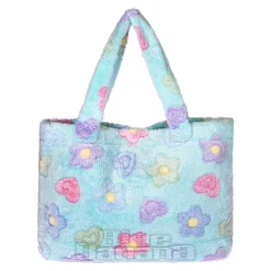 Blue Banana Flowers Handbag (Blue)