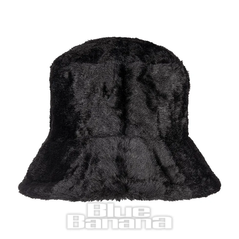 Blue Banana Fluffy Bucket Hat (Black)