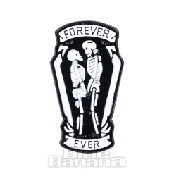 Blue Banana Forever & Ever Pin Badge (Black/White)