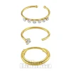 Blue Banana Gold Assorted Nose Rings (3 Pack)