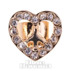 Blue Banana Gold Hearts Ear Cuff