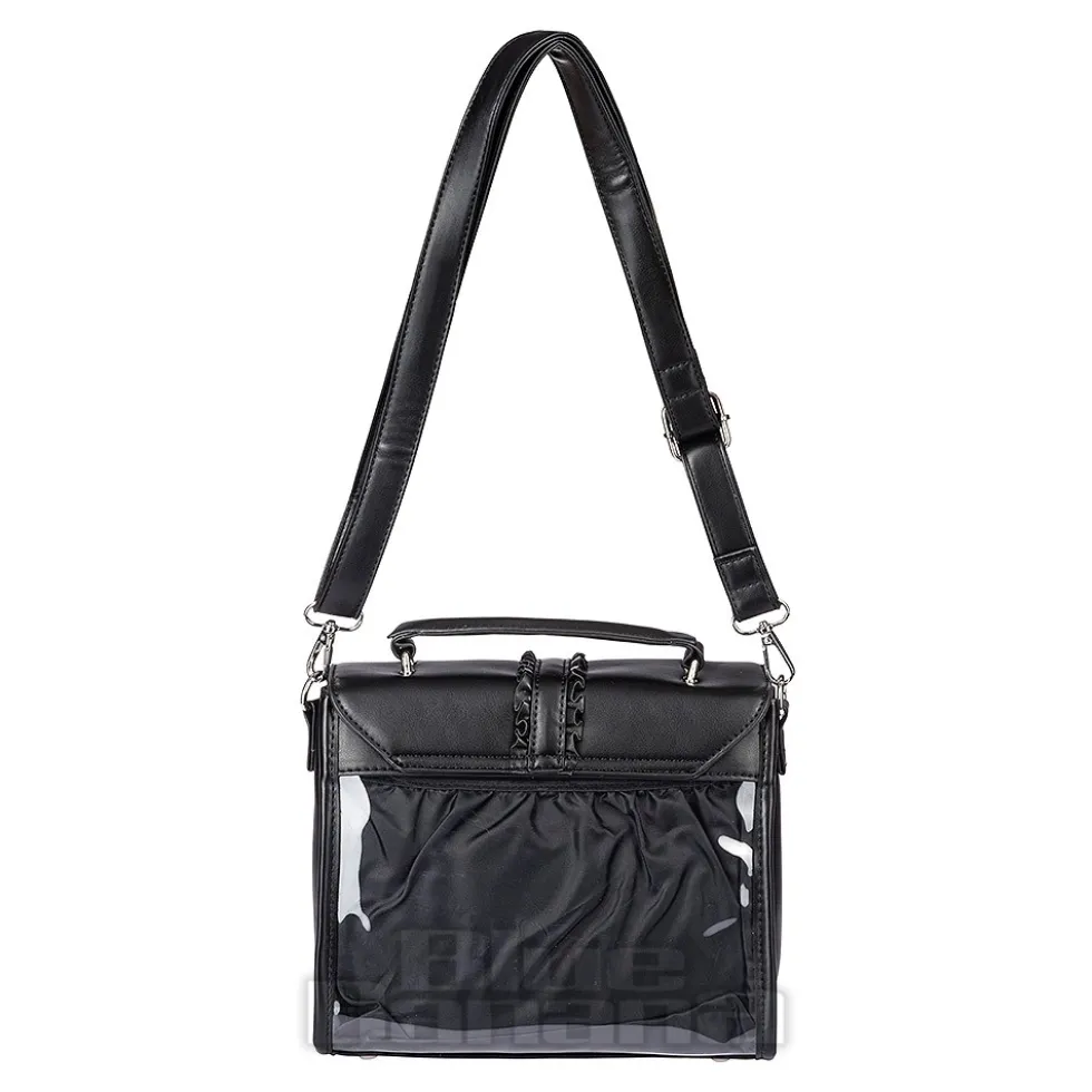 Blue Banana Hearts & Bow Handbag (Black)