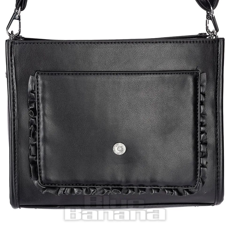 Blue Banana Hearts & Bow Handbag (Black)