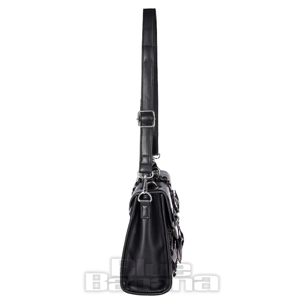 Blue Banana Hearts & Bow Handbag (Black)